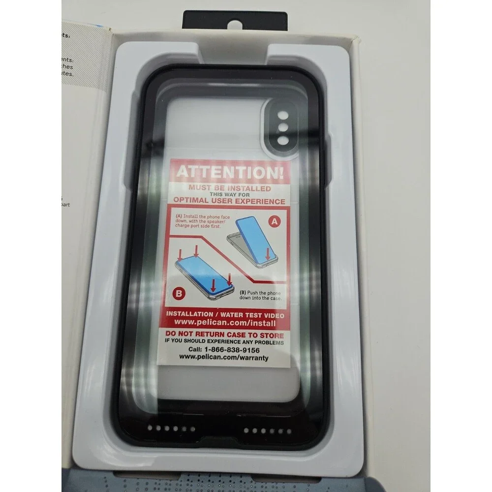 Pelican Marine Waterproof Case for iPhone X - Clear | Full Body Protective Cover